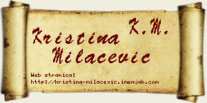 Kristina Milaćević vizit kartica